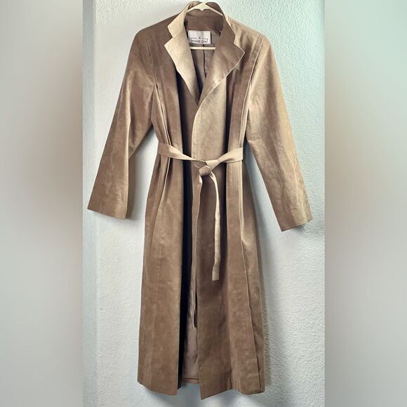 Vintage 70’s Pauline Trigere Oversized Faux Suede Textured Coat - Picture 1 of 12